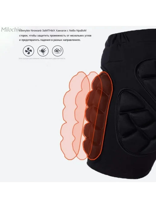 Защитные шорты для лыж и сноуборда Milochic M, вариант, фото 5