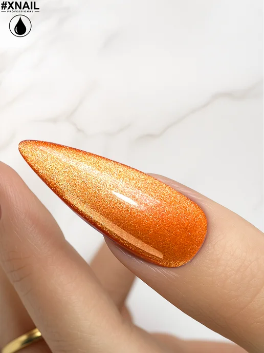 XNAIL PROFESSIONAL Гель лак кошачий глаз для ногтей яркий неоновый Mirage, желтый, фото 5