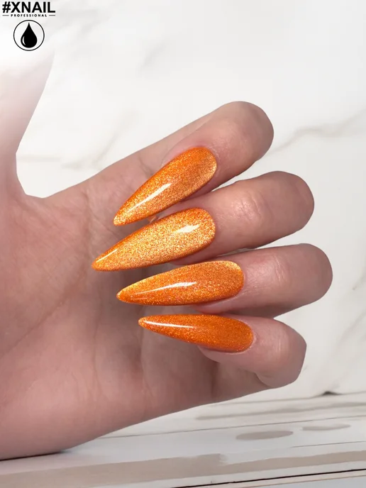XNAIL PROFESSIONAL Гель лак кошачий глаз для ногтей яркий неоновый Mirage, желтый, фото 8