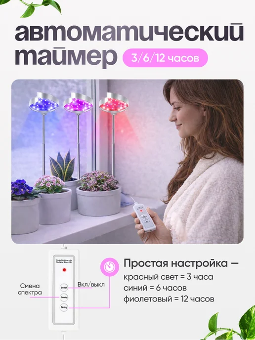 FILTEC Фитолампа полного цикла для цветов и растений 2шт, 2 шт, фото 5