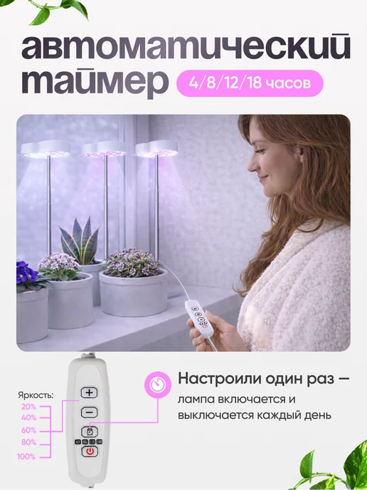 FILTEC Фитолампа полного цикла для цветов и растений 2шт, вариант, фото 3