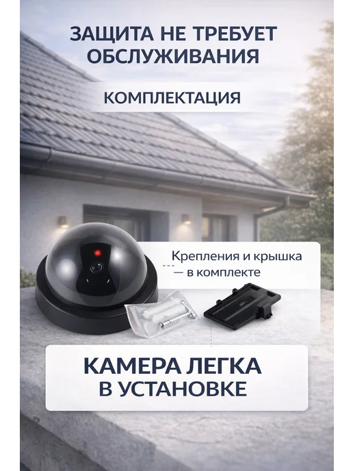 Муляж камеры видеонаблюдения, черный, фото 6