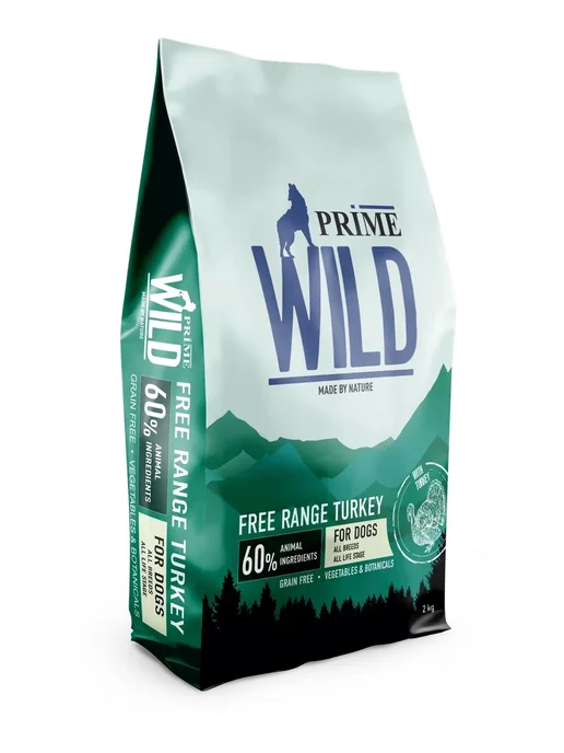 Сухой корм PRIME корма для животных Wild Free для собак, щенки, индейка, 2 кг