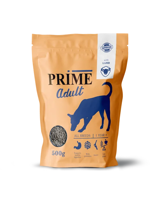 Сухой корм PRIME корма для животных для собак, ягненок, 0,5 кг