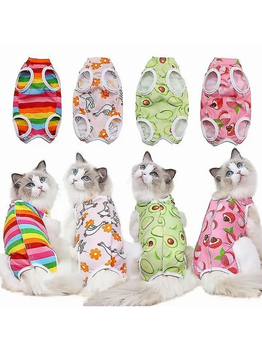 Костюм для кошек после операции Р XL Цв Rainbow, вариант