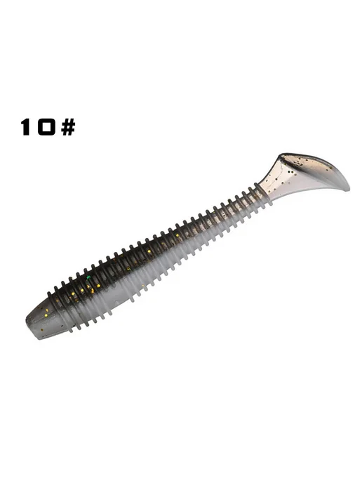 Нет бренда Мягкая приманка Свимбейт T-Tail Grub, 7,5 см, 3.6 г, 10шт, 3,6 г, 10 шт, фото 3