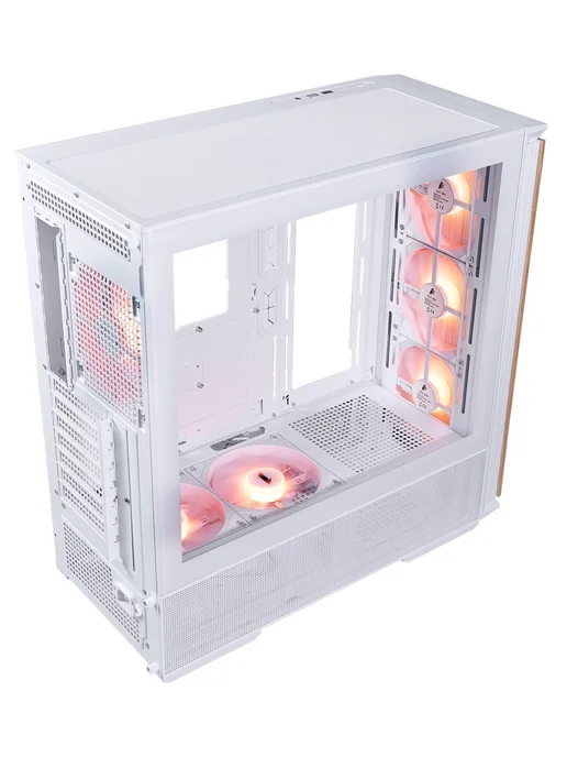 1stPlayer Компьютерный корпус WD7 ARGB, черный, белый, фото 5