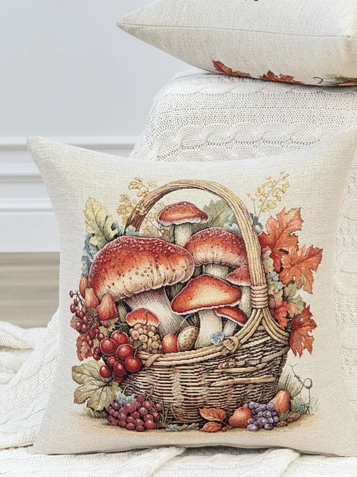 GOBIHOME BASIC Наволочка гобеленовая Золотая кладовая 45х45 см, 45x45 см, фото 6