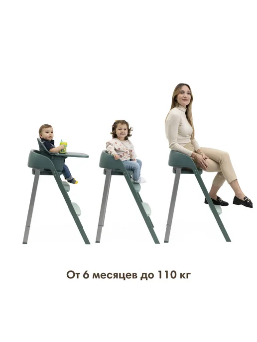 CHICCO Стульчик для кормления, 6 мес+, зеленый, зеленый, фото 2