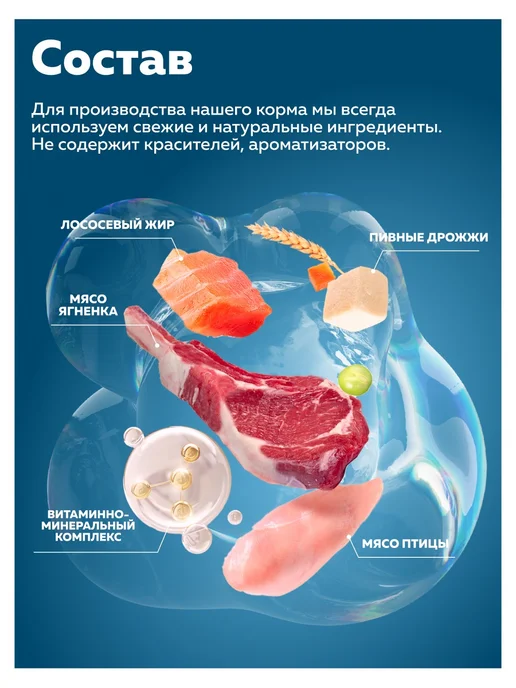 Сухой корм ЗООГУРМАН для собак, крупные, средние, чувствительное пищеварение, ягненок, 20 кг, фото 5
