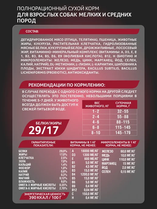 Сухой корм ЗООГУРМАН Supreme Малых для собак, средние, телятина, 10 кг, фото 4