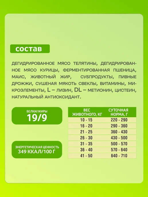 Сухой корм ЗООГУРМАН Slim для собак, крупные, средние, телятина, 20 кг, фото 4