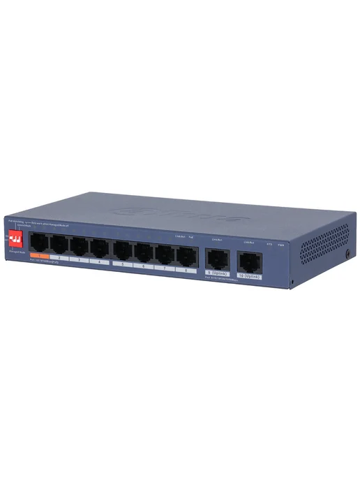 Dahua Коммутатор PoE 10-ти портовый DH-CS4010-8ET2GT-60, вариант, фото 5