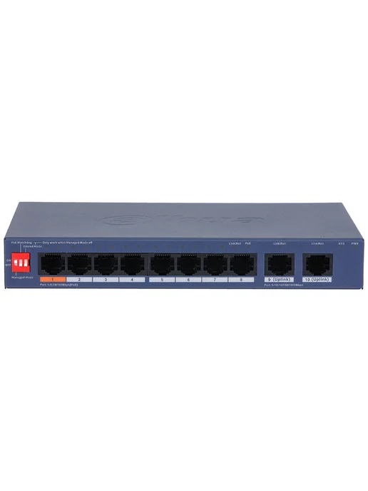 Dahua Коммутатор PoE 10-ти портовый DH-CS4010-8ET2GT-60, вариант, фото 6