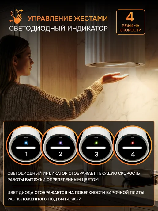 KONIGIN Кухонная вытяжка Adagio White Matte Black Glass 35, черный, фото 4