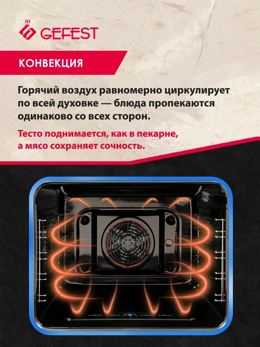 GEFEST Плита электрическая с духовкой ЭП Н Д 6560-03 0057 60 см, черный, фото 3