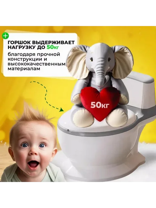 Детский горшок-унитаз с мягким ободком, вариант, фото 5