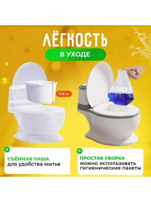 Детский горшок-унитаз с мягким ободком, вариант, фото 7