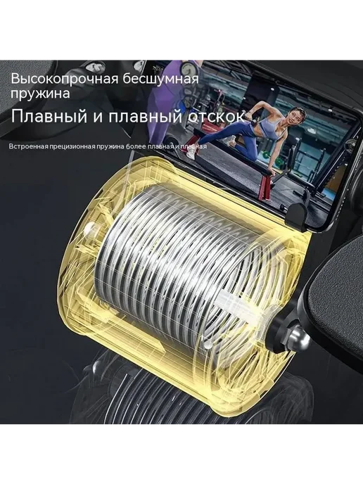 Ролик для пресса с возвратным механизмом для трениро серый, черный, фото 6