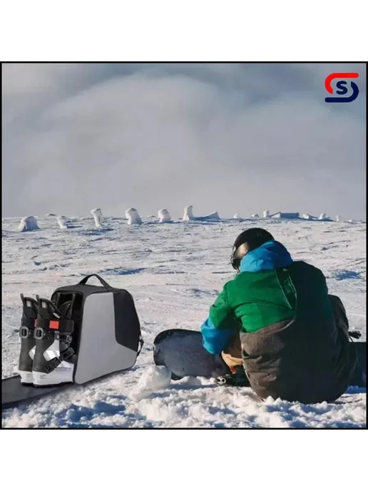 Чехол для лыжных ботинок водонепроницаемый Оксфорд Черный, черный, фото 7