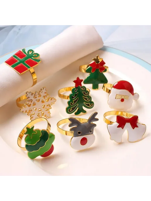 Кольцо для салфеток, Цв. christmas gift box, вариант, фото 3