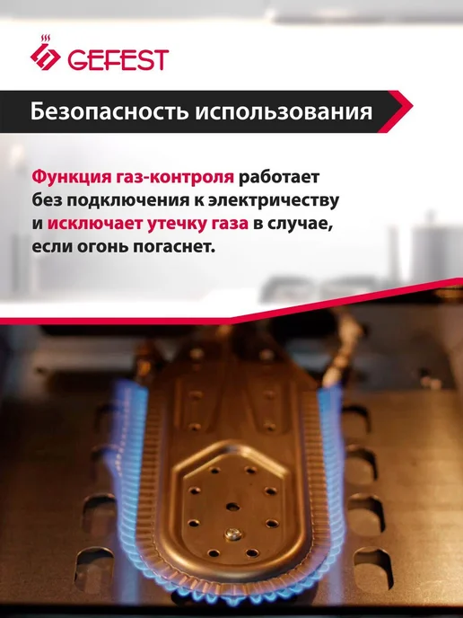 Духовой шкаф газовый Gefest ДГЭ 601-01, коричневый, фото 3