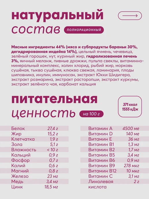 Сухой корм LAPICO Delicious Нутом для собак, ягненок, 0,8 кг, фото 4