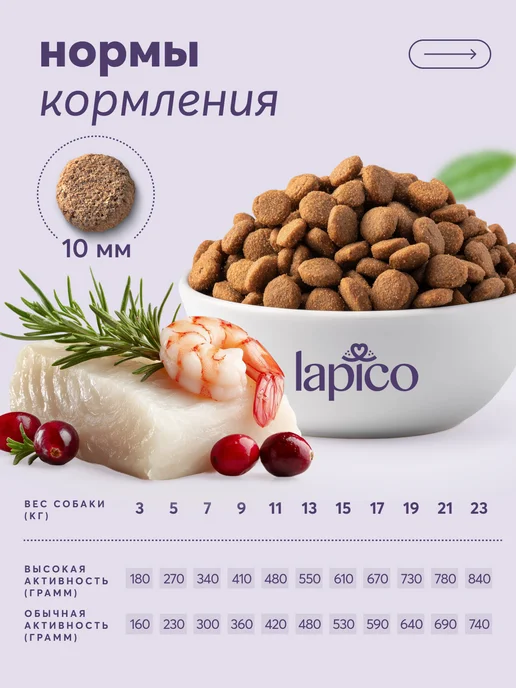 Сухой корм LAPICO Delicious Креветка для собак, 0,8 кг, фото 5