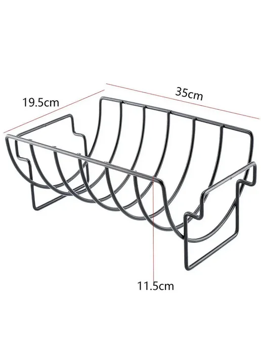Рibs Rack 6 Р 35смx11 5смx19 5см Цв Черный, черный, фото 2