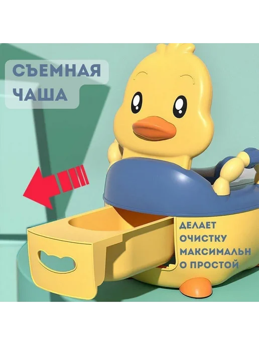 Детский горшок c мягким сиденьем, ручкой, крышк для девочек, вариант, фото 8