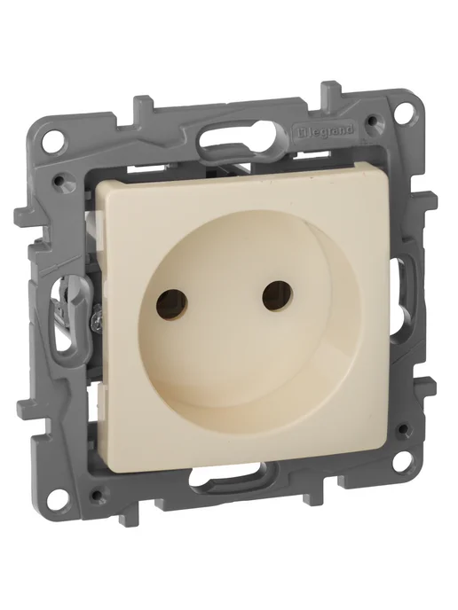 Legrand Розетка без заземления с рамкой Etika Слоновая кость, 2 шт, фото 4