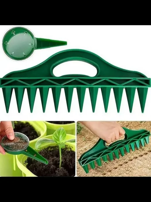 Сеялка ручная садовая полипропилен Зеленый SKU00286-зел, зеленый, фото 3