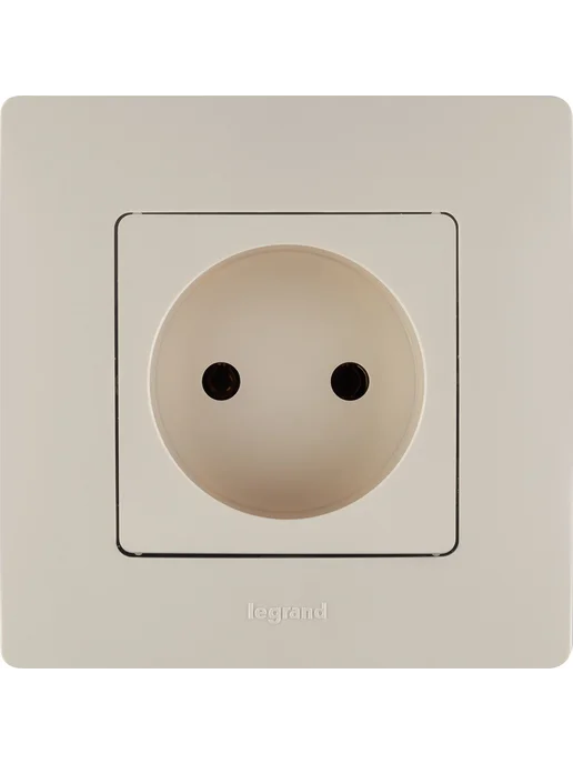 Legrand Розетка без заземления с рамкой Etika Слоновая кость, бежевый, фото 3