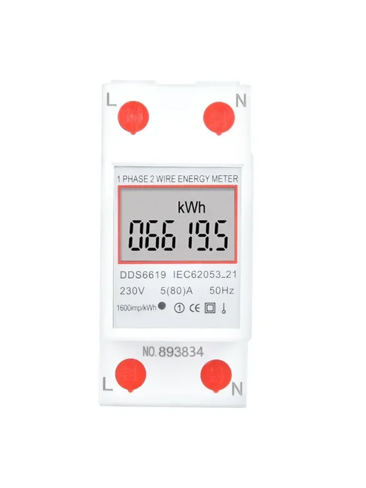 Умный счетчик энергии 5(80)A 230V DIN 2P, вариант