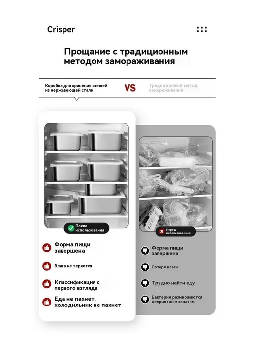 Пищевой контейнер 600ML, 1 л, фото 4