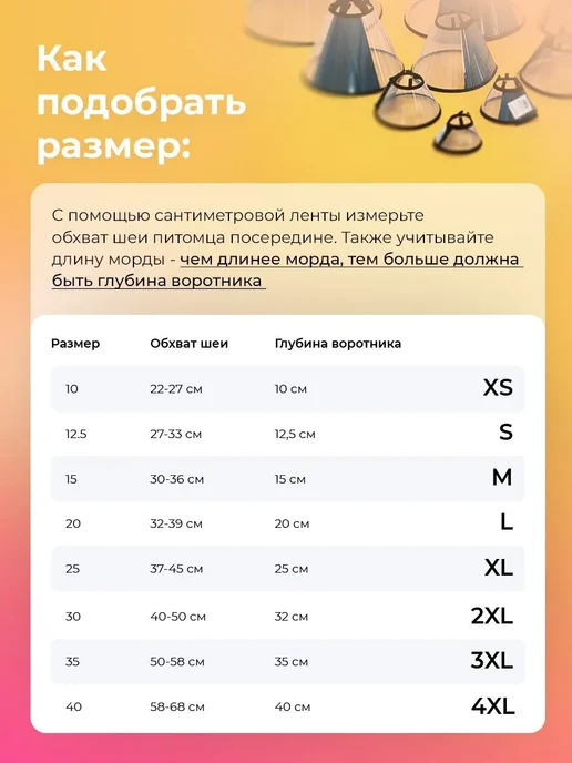 Воротник защитный ветеринарный для собак и кошек 12,5 см S, вариант, фото 3