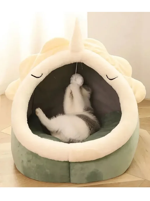 Домик лежанка для кошек, мягкий серый, 310*300*280, 310x300x280, фото 4