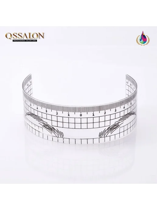 Линейка для бровей QSSALON белая, белый, фото 3