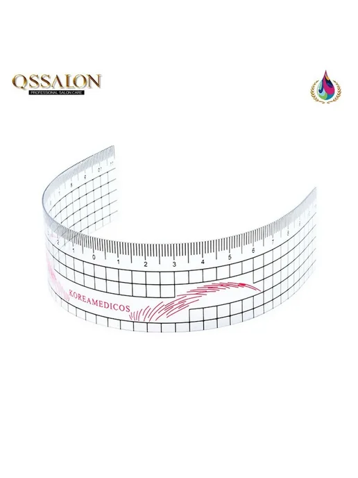 Линейка для бровей QSSALON белая, белый, фото 6