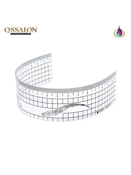 Линейка для бровей QSSALON белая, белый, фото 7