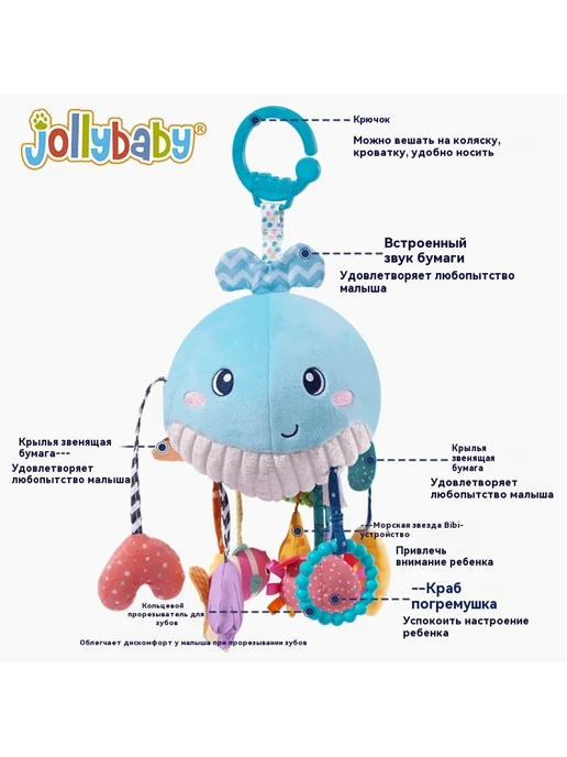 Подвеска для детской коляски Кит трос, вариант