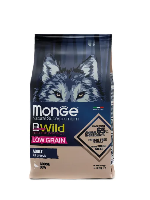 Сухой корм Monge (Монж) Bwild Гуся для собак, 2,5 кг, фото 2
