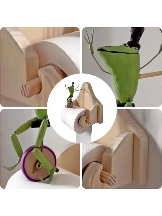 Держатель д я туалетной бумаги Creativefrog велосипед, вариант, фото 7
