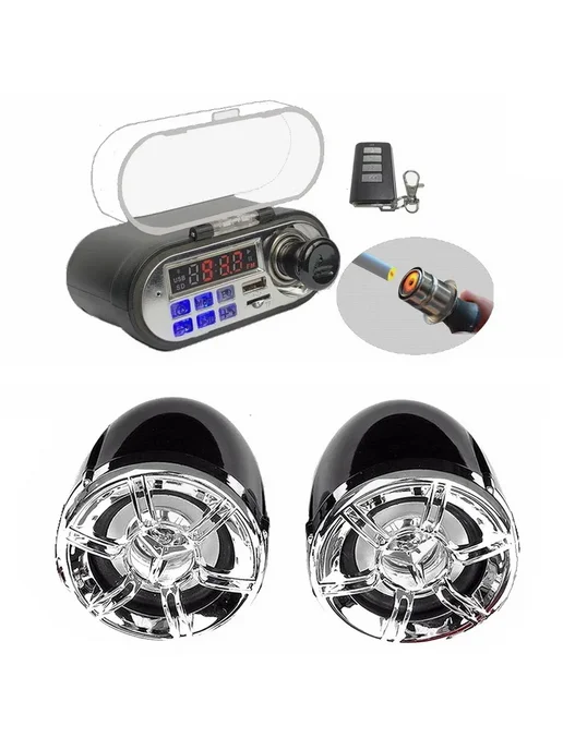 Магнитола для мотоцикла USB SD FM Bluetooth арт 15Вт, 15 Вт, фото 6
