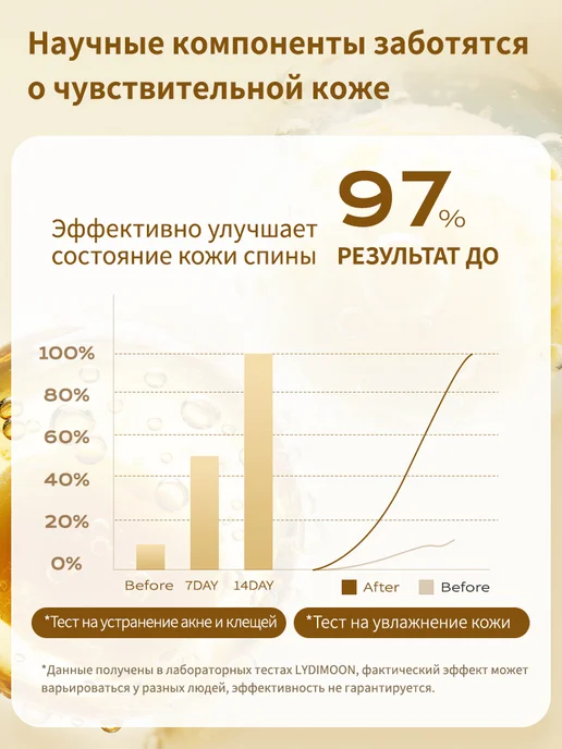 LYDIMOON Гель для душа от прыщей, сера против клещей и зуда, 500 мл, фото 8