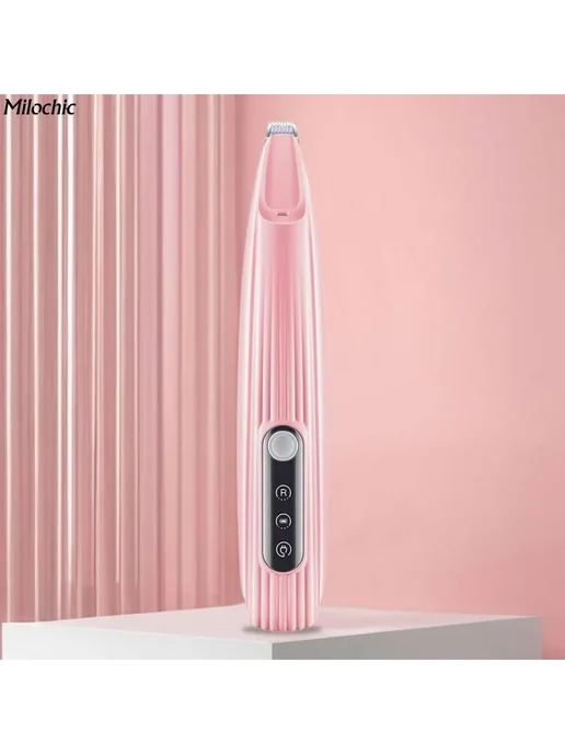 Бритва для домашних животных с LED дисплеем розовый, розовый, фото 7