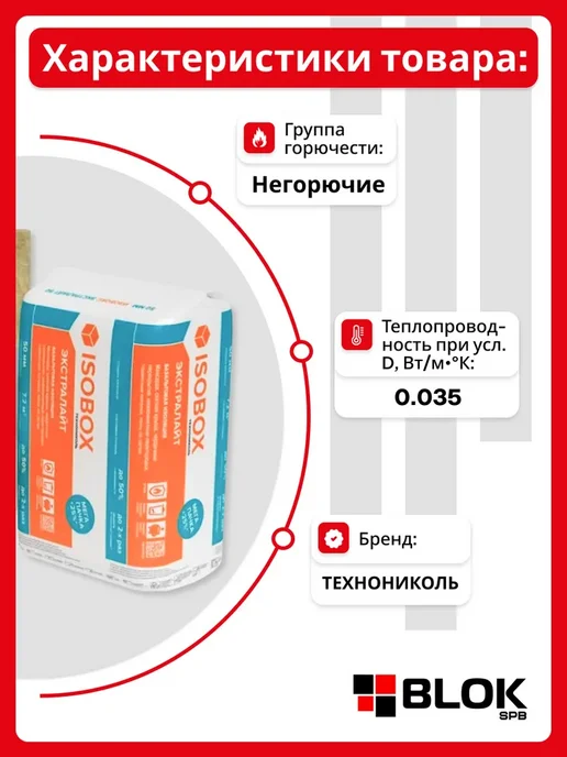 ISOBOX ЭКСТРАЛАЙТ 100 мм, 50% компрессия (1 уп. 3,84 м2 8 шт.), 8 шт, фото 2