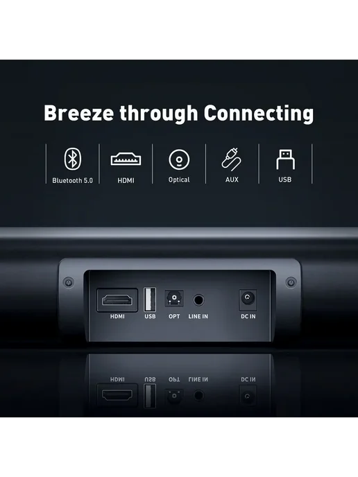 Звуковая панель Bluetooth 40 Вт, черный Звуковая панель, 40 Вт, фото 3