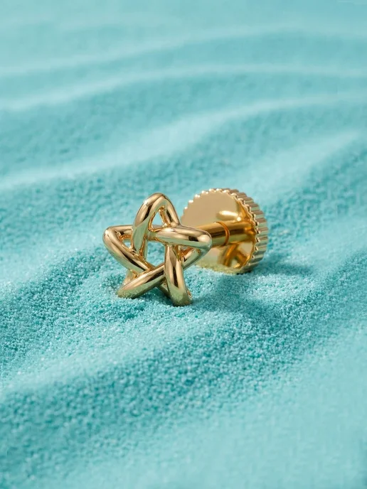 KATRIN JEWELRY Пирсинг в ухо лабрет или хеликс серебро 925 позолоченный, серебристый, фото 7
