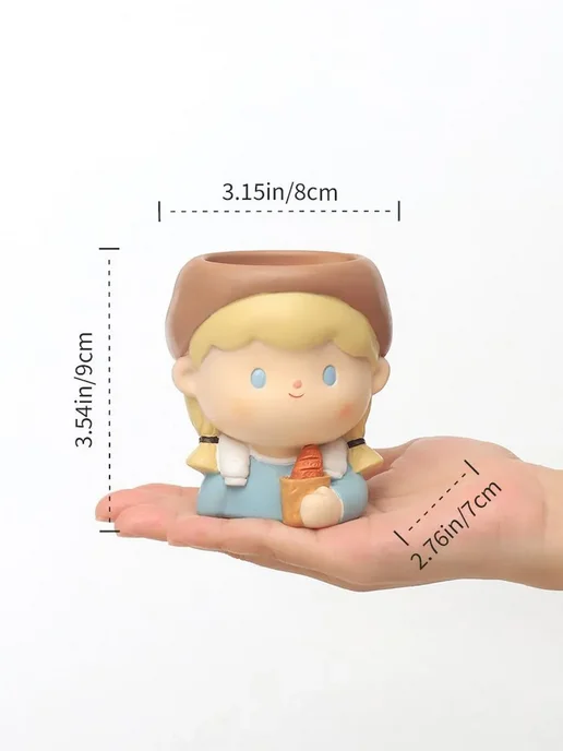 Roogo Горшок для цветов 9х7х8 см, 0.78 л, 1 шт Бирюзовый, 9x7x8 см, 780 мл, фото 3